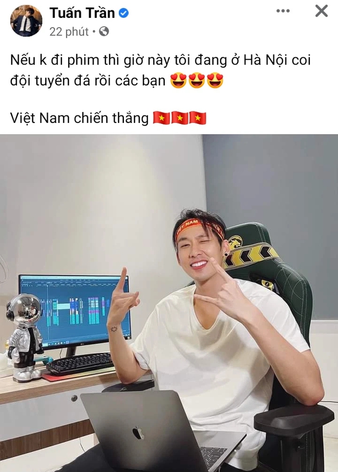 Á hậu Huyền My ra sân Mỹ Đình, hội mẹ bỉm Vy Oanh, Thuý Vân và dàn sao Vbiz hừng hực tiếp lửa cho tuyển Việt Nam - Ảnh 8.