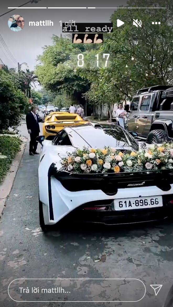 Cận cảnh đám cưới full siêu xe gây xôn xao Bình Dương, khách mời là Cường Đô La - Matt Liu bạn trai Hương Giang - Ảnh 2.