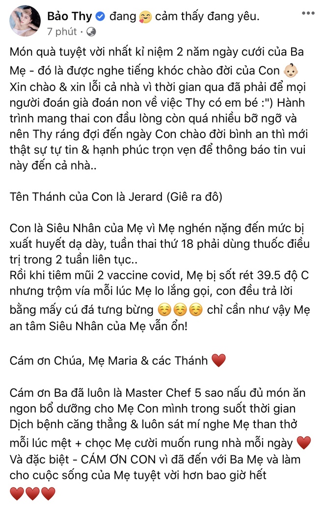 Bảo Thy nghén nặng tới mức bị xuất huyết dạ dày, sốt rét cao 39.5 độ khi tiêm vaccine Covid-19 trong thai kỳ - Ảnh 2.