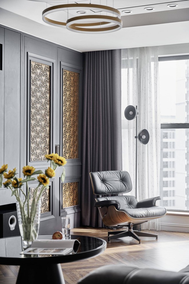 Căn hộ 140m2 ph&aacute; c&aacute;ch với c&aacute;c chi tiết đậm chất Đ&ocirc;ng Dương, nh&igrave;n ảnh thật ngỡ ng&agrave;ng ngơ ng&aacute;c v&igrave; lung linh hơn cả 3D - Ảnh 14.