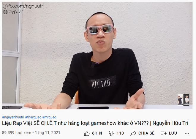 YouTuber hơn 400k sub cho rằng Rap Việt sẽ giảm nhiệt như các gameshow khác sau mùa 2, netizen còn sợ show sẽ bị khai tử? - Ảnh 1.