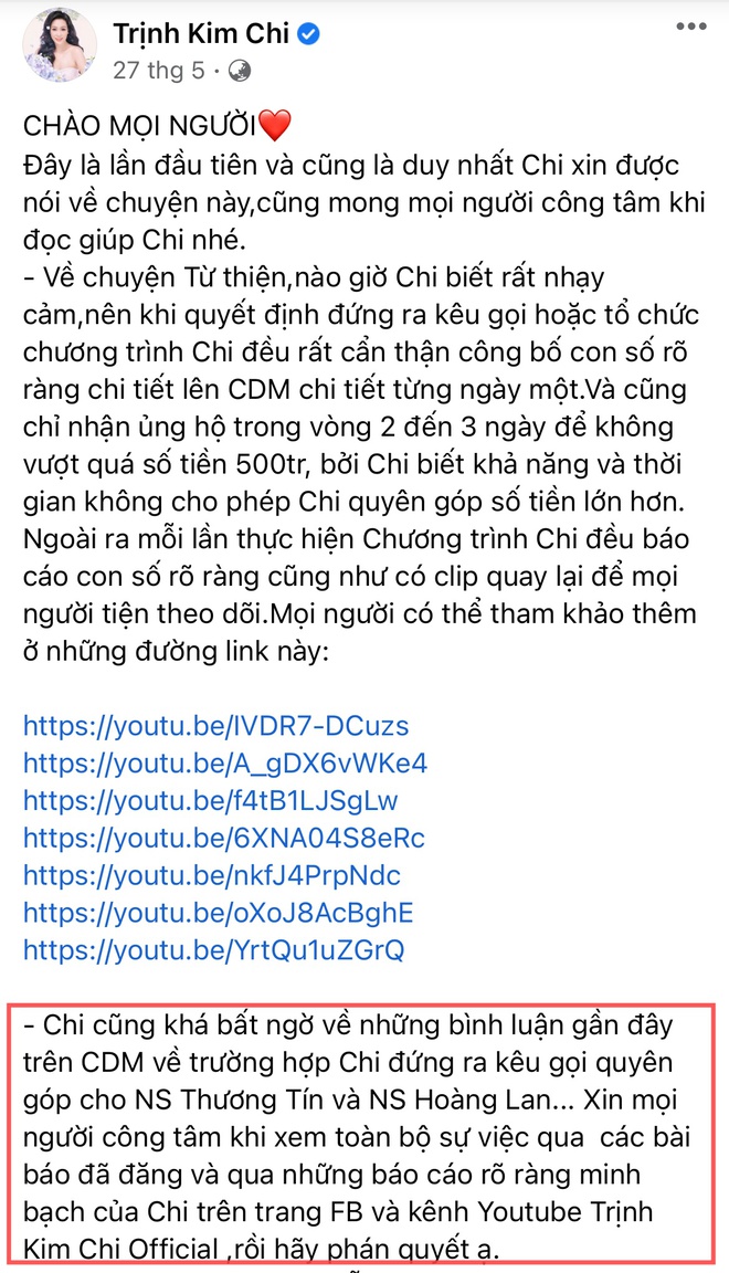 Từng bị nghi ngờ dàn dựng vụ NS Thương Tín đột quỵ để kêu gọi từ thiện, Trịnh Kim Chi nói gì? - Ảnh 3.