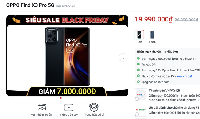 Nhiều smartphone đang giảm giá cực sốc lên đến 7 triệu đồng dịp Black Friday 2021 - Ảnh 1.