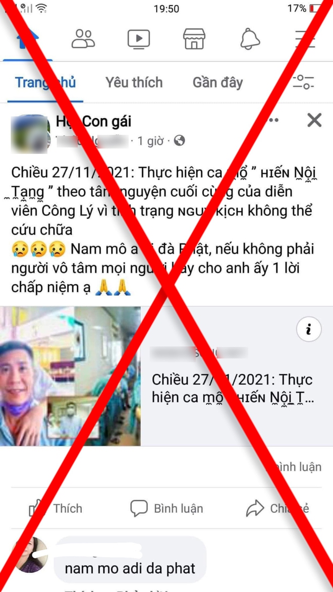 Tràn lan tin giả NS Công Lý đang trong tình trạng nguy kịch, vợ trẻ kém 15 tuổi bức xúc lên tiếng! - Ảnh 4.