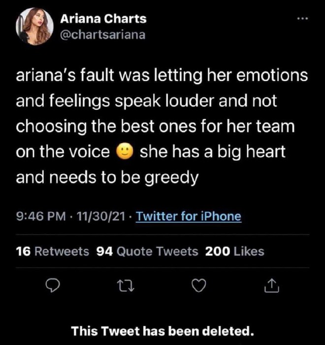 Ariana Grande block thẳng tay fanpage lớn nhất nhì chỉ vì... dám góp ý cách cô chọn team tại The Voice - Ảnh 3.