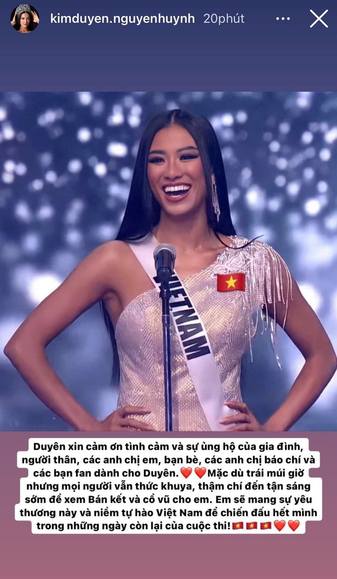 Kim Duyên có chia sẻ đầu sau khi gây bão trong đêm Bán kết Miss Universe 2021, câu chốt hạ là biết máu chiến cỡ nào? - Ảnh 2.