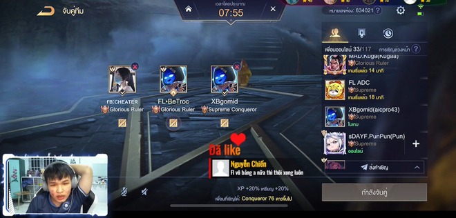 Thần đồng 16 tuổi Việt Nam đạt chiến t&iacute;ch khủng, đứng đầu m&aacute;y chủ Li&ecirc;n Qu&acirc;n Mobile Th&aacute;i Lan - Ảnh 2.