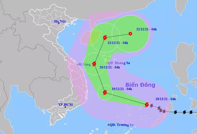 B&atilde;o số 9 giật cấp 17 li&ecirc;n tục đổi hướng di chuyển tr&ecirc;n Biển Đ&ocirc;ng - Ảnh 1.