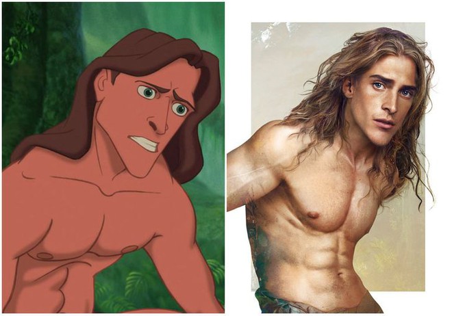 M&ecirc; ngất nhan sắc hội ho&agrave;ng tử Disney nếu h&oacute;a người thật: Tarzan đẹp muốn xỉu, nh&igrave;n ch&agrave;ng Eric bảo sao Ariel sống chết đ&ograve;i l&ecirc;n bờ! - Ảnh 7.