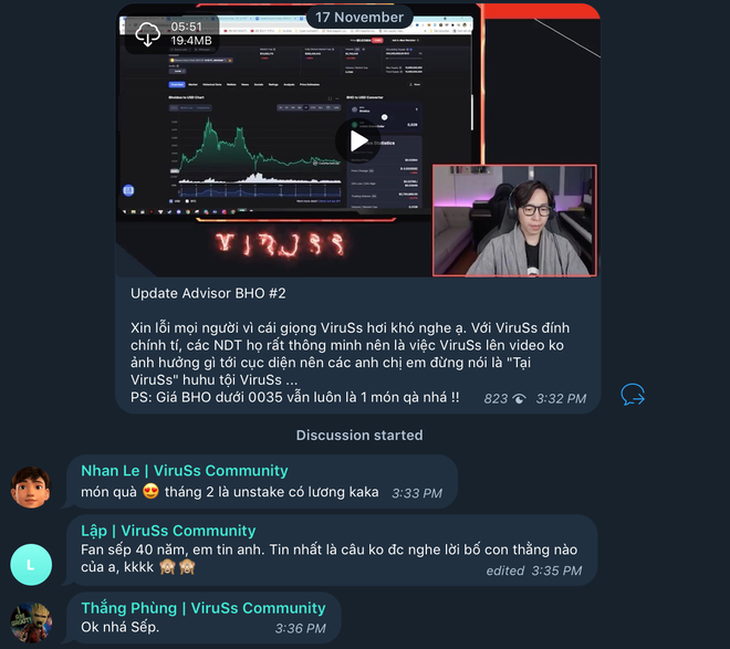 Lan truyền hàng loạt tin nhắn của ViruSs trong group chat Telegram, nội dung có gì mà bị gắn mác lùa gà? - Ảnh 7.