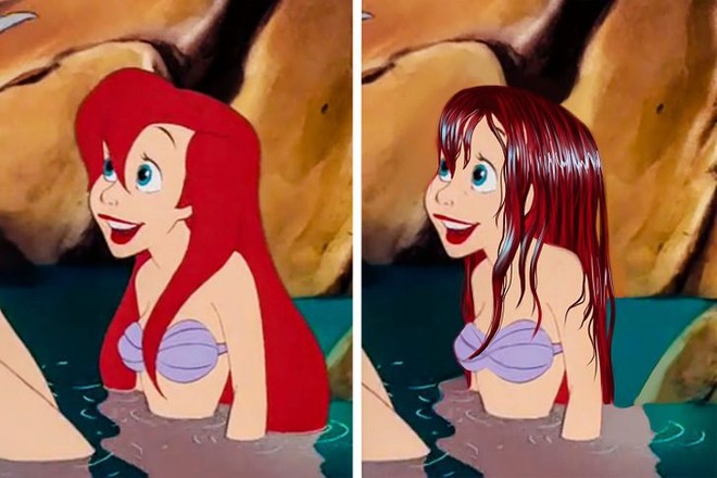 Xỉu ngang các công chúa Disney mất hình tượng nếu sống ở đời thực: Hoàng tử nhặt được thứ lông lá của Lọ Lem, nhìn Ariel thật quá đúng! - Ảnh 4.