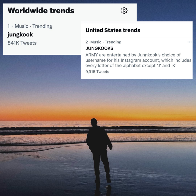 Jungkook (BTS) leo top 1 Instagram với tài khoản mới: Jungkook - thành viên của nhóm nhạc BTS - đang trở thành hiện tượng trên Instagram khi tài khoản của anh leo lên vị trí số 1 với hàng triệu người theo dõi. Một lần nữa, Jungkook đã chứng minh được tầm ảnh hưởng và sức mạnh của một ngôi sao đích thực trên mạng xã hội. Hãy vào xem tài khoản Instagram của anh để cập nhật những bức ảnh đẹp và thú vị nhất.