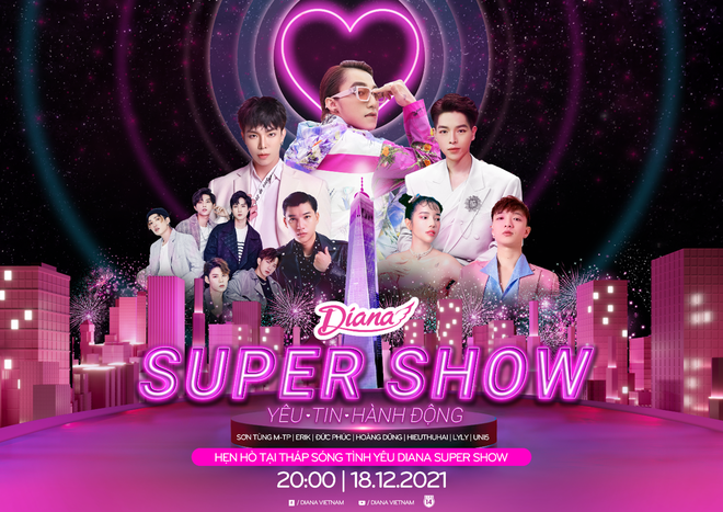 N&oacute;ng: Sơn T&ugrave;ng M-TP ch&iacute;nh thức x&aacute;c nhận g&oacute;p mặt tại Đại nhạc hội trực tuyến Diana Super Show - Y&ecirc;u. Tin. H&agrave;nh Động ng&agrave;y 18/12 - Ảnh 2.