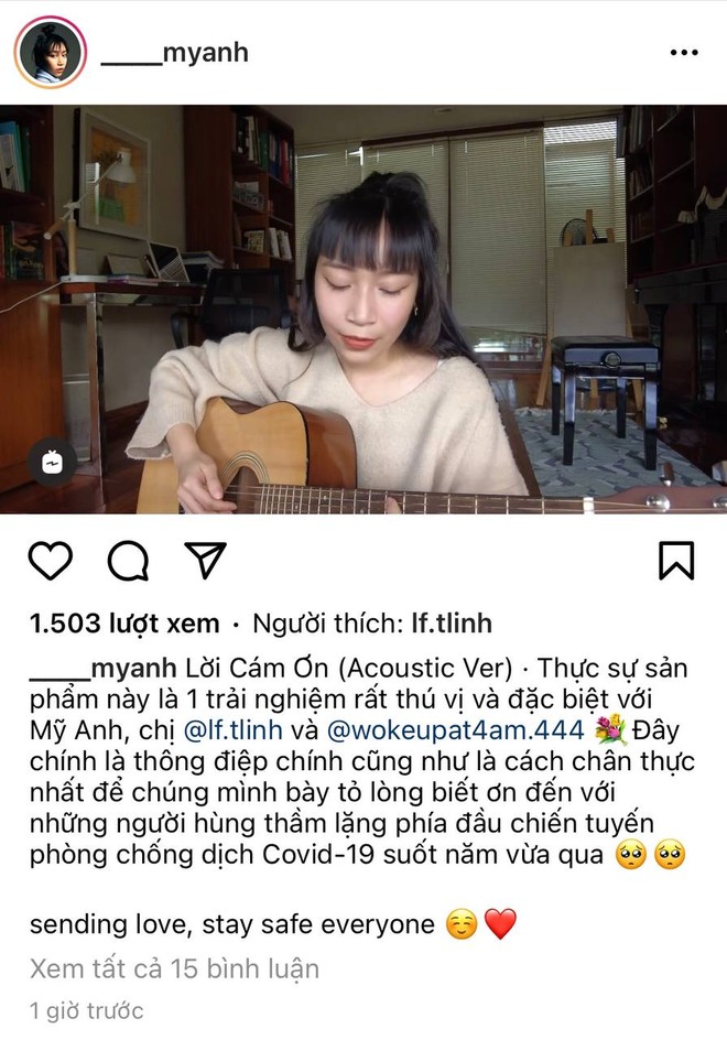 Mỹ Anh thổ lộ xúc động với thông điệp của bài Lời Cảm Ơn, đàn hát bản acoustic khiến Tlinh thả tim ngay và luôn - Ảnh 3.