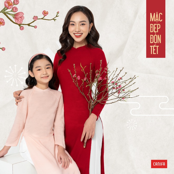 Ngọt lịm tim với BST &aacute;o d&agrave;i len mẹ b&eacute; của Canifa - Ảnh 2.