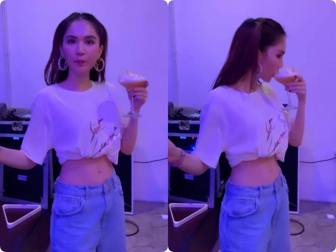 Chỉ trong phút mốt Ngọc Trinh biến chiếc áo phông lùng bùng thành crop top sexy khoe eo tuyệt đỉnh - Ảnh 7.