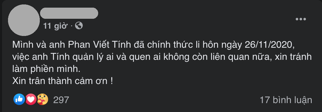 Vợ cũ của quản lý ca sĩ Hoài Lâm thông báo đã ly hôn, sau 3 tháng drama đánh ghen ồn ào diễn ra - Ảnh 2.