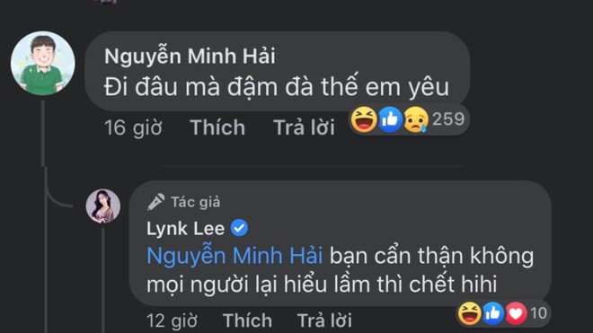 Bạn trai Hoà Minzy khiến netizen tá hoả khi gọi Lynk Lee là em yêu, nữ ca sĩ chuyển giới đáp lại cực thẳng thắn - Ảnh 2.