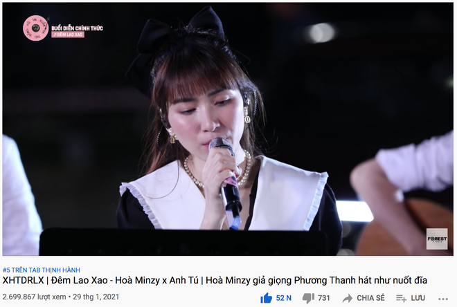 Tiết mục giả giọng Phương Thanh của Hòa Minzy chính thức vượt MV Sơn Tùng M-TP trên top trending! - Ảnh 3.