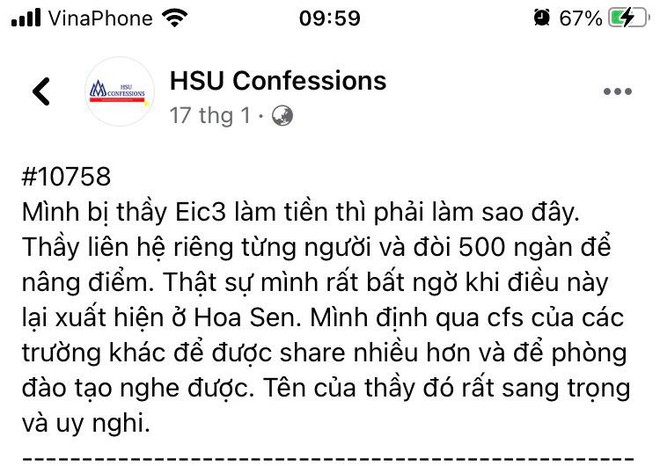 Giảng viên ĐH Hoa Sen gợi ý mỗi sinh viên đưa 500.000 đồng để được nâng điểm, hiệu trưởng trường lên tiếng - Ảnh 1.