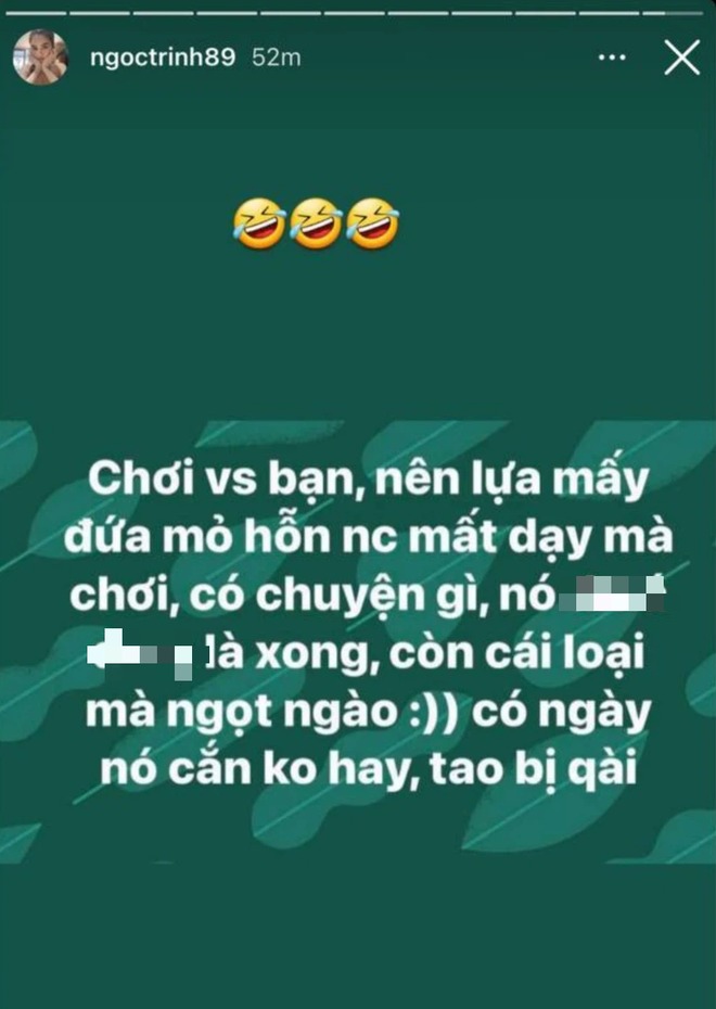 Ngọc Trinh Bỗng Nói Về Bạn Bè Cực Căng Với Lời Lẽ Tục Tĩu, Dằn Mặt Kẻ Giả  Tạo Hay 