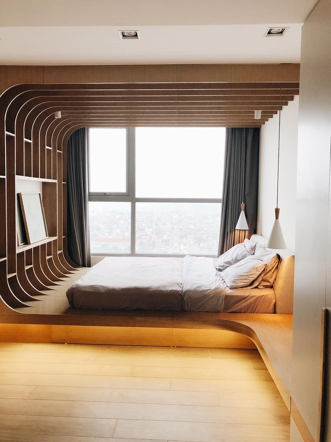 Vợ chồng KTS tự thiết kế căn hộ Vinhomes, chiếc giường không đụng hàng gây tranh cãi - Ảnh 10.