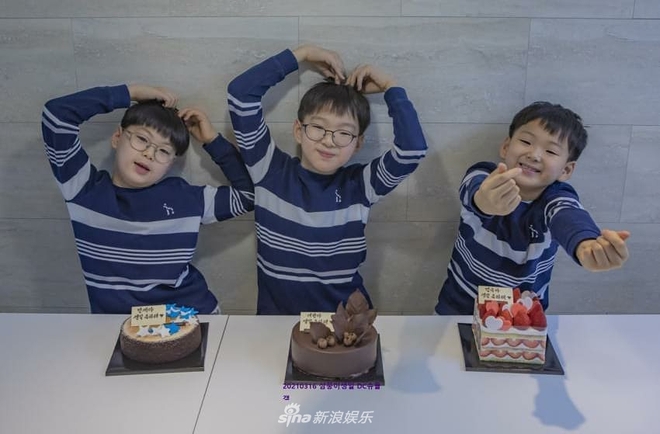 Ảnh sinh nhật 9 tuổi của Daehan - Manse - Minguk gây bất ngờ: 3 hoàng tử bé khoe chân dài, visual khác hẳn trước đây - Ảnh 2.