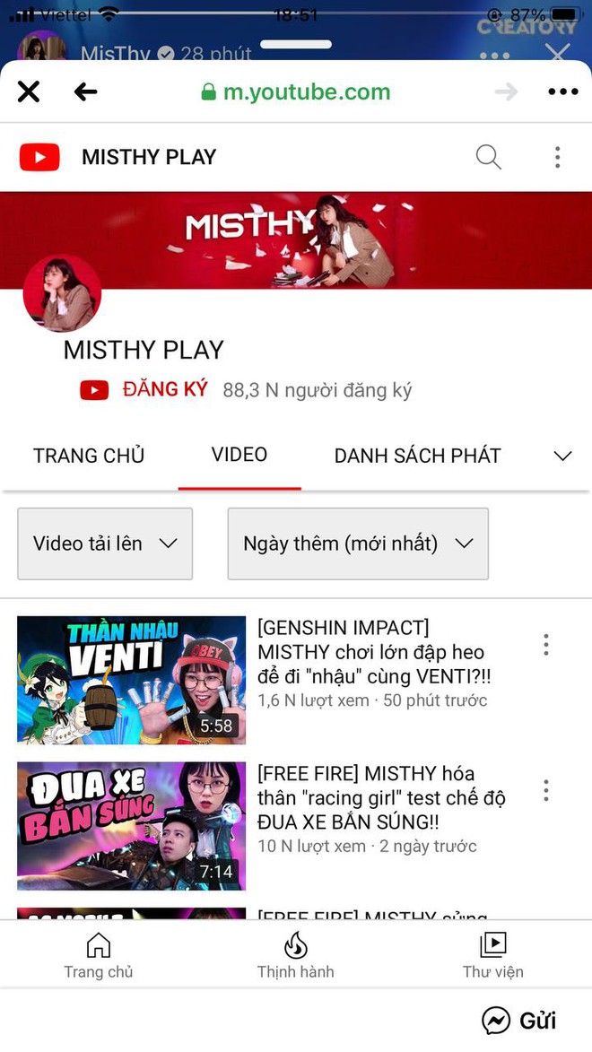 Nghi vấn kênh YouTube 6 triệu subscriber của MisThy bay màu, chính chủ đã lập kênh mới? - Ảnh 4.