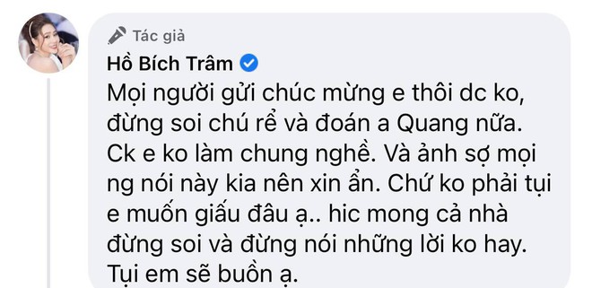 Ngày cưới tới sát nút, Hồ Bích Trâm vẫn bức xúc tột độ vì bị antifan nguyền rủa, phải làm rõ lý do quyết giấu ông xã - Ảnh 3.