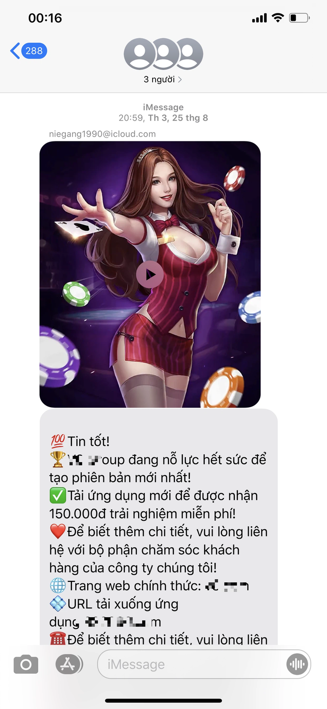 Cảnh báo: Cẩn thận với nạn spam tin nhắn &quot;dụ dỗ&quot; chơi cờ bạc online trên iPhone - Ảnh 2.