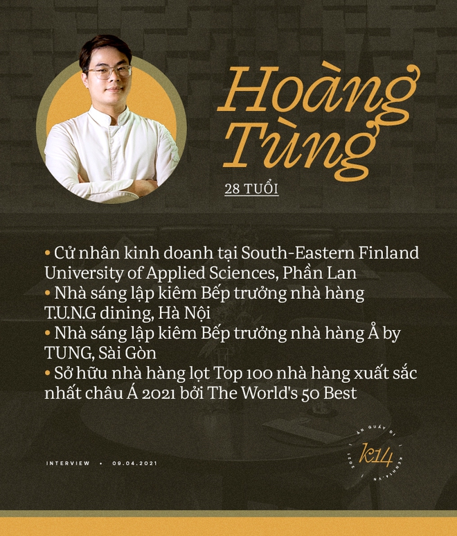 Gặp founder kiêm bếp trưởng 28 tuổi của T.U.N.G dining, nhà hàng Hà Nội vừa lọt top 100 châu Á - Ảnh 1. Gặp founder kiêm bếp trưởng 28 tuổi của T.U.N.G dining, nhà hàng Hà Nội vừa lọt top 100 châu Á - Ảnh 1.