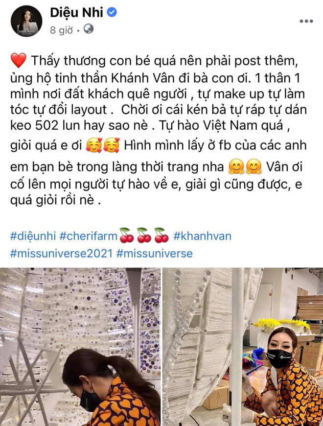 Cả Vbiz hướng về Khánh Vân trong đêm Bán kết Miss Universe: H’Hen Niê - Tóc Tiên động viên, dàn sao ráo riết kêu gọi vote - Ảnh 12.