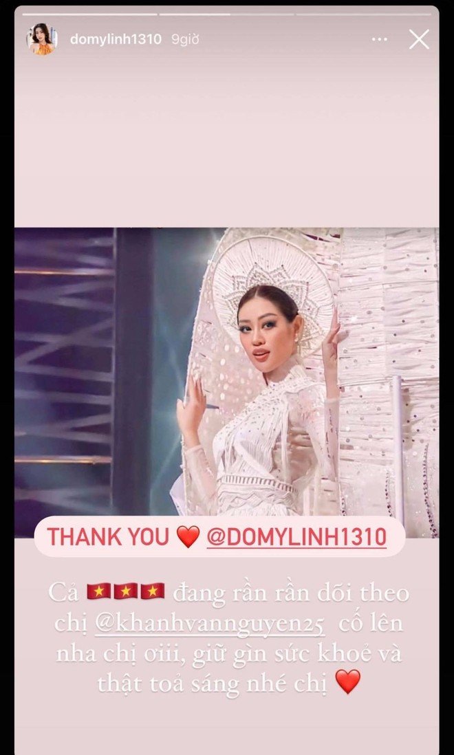 Cả Vbiz hướng về Khánh Vân trong đêm Bán kết Miss Universe: H’Hen Niê - Tóc Tiên động viên, dàn sao ráo riết kêu gọi vote - Ảnh 9.