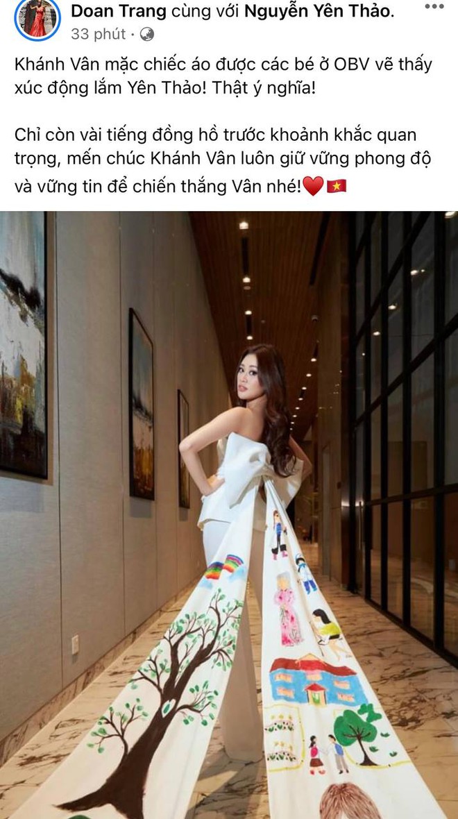 Gia đình và dàn sao Vbiz đồng lòng ủng hộ Khánh Vân trước Chung kết Miss Universe, nhuộm đỏ cả MXH bằng màu cờ Việt Nam - Ảnh 4.