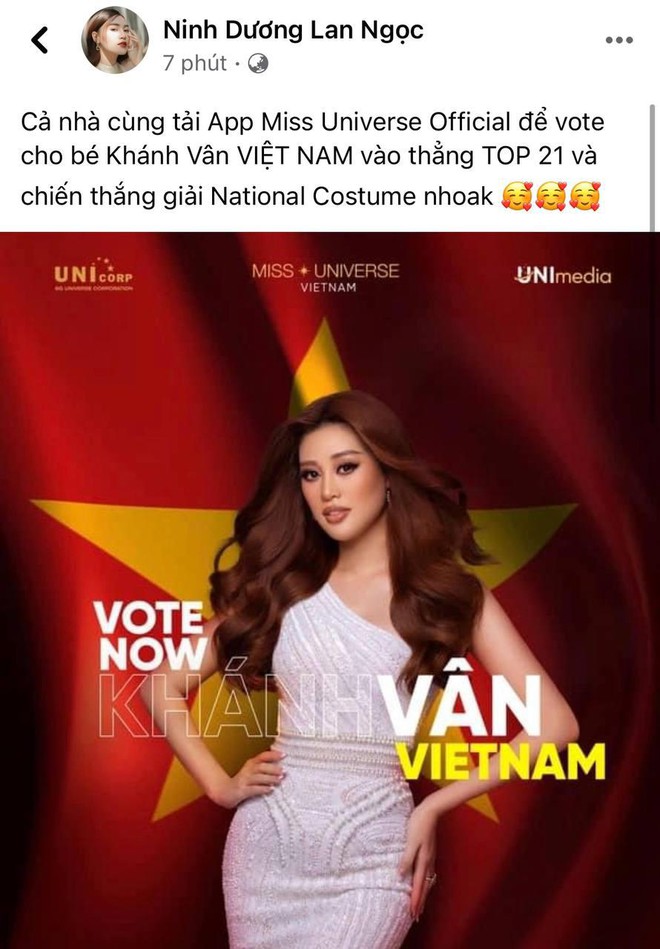 Lan Ngọc hào hứng kêu gọi vote cho Khánh Vân trước thềm Chung kết Miss Universe, ai dè bị hố vì lý do này - Ảnh 2.