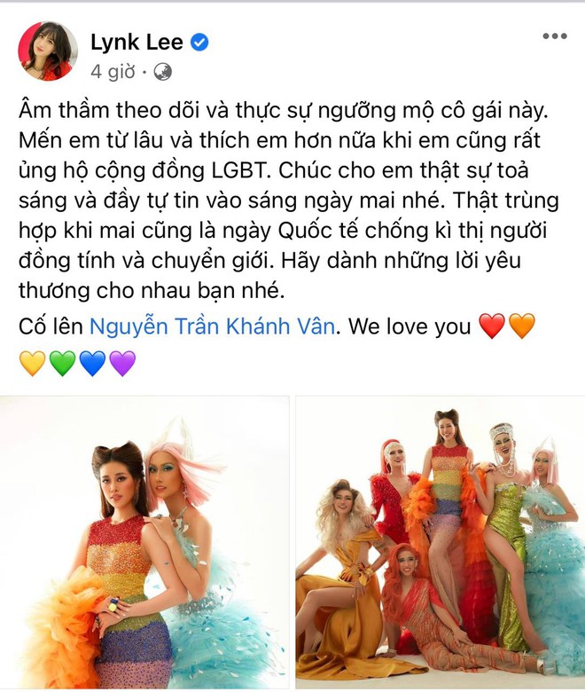 Gia đình và dàn sao Vbiz đồng lòng ủng hộ Khánh Vân trước Chung kết Miss Universe, nhuộm đỏ cả MXH bằng màu cờ Việt Nam - Ảnh 9.