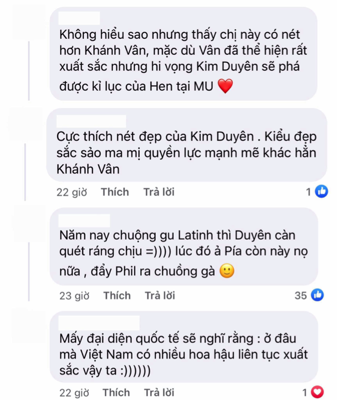 Netizen vội vã lăng xê Kim Duyên vì Khánh Vân không đạt thứ hạng cao như mong đợi? - Ảnh 4.