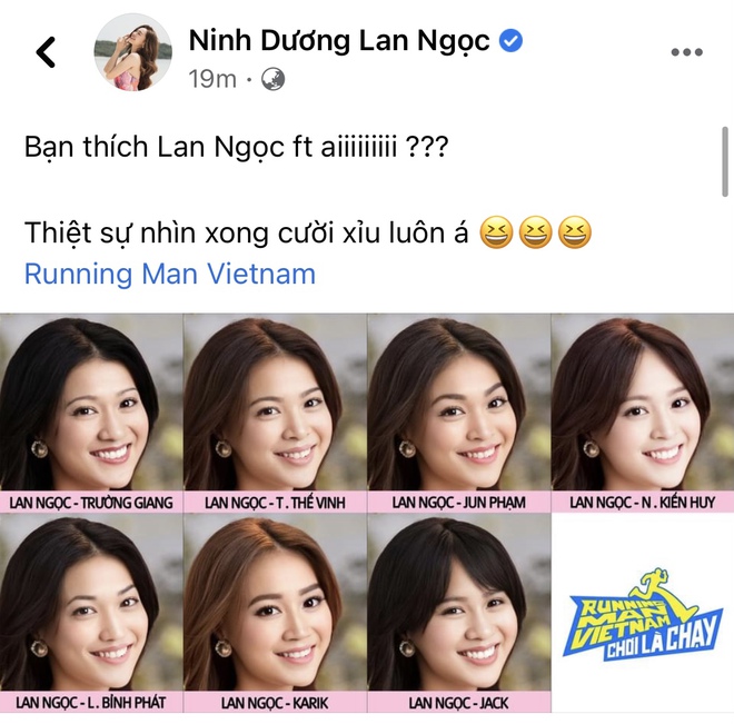 Lan Ngọc khoe ảnh kết hợp cùng dàn Running Man Việt: phiên bản cùng Jack sao giống Đỗ Thị Hà thế này? - Ảnh 1.