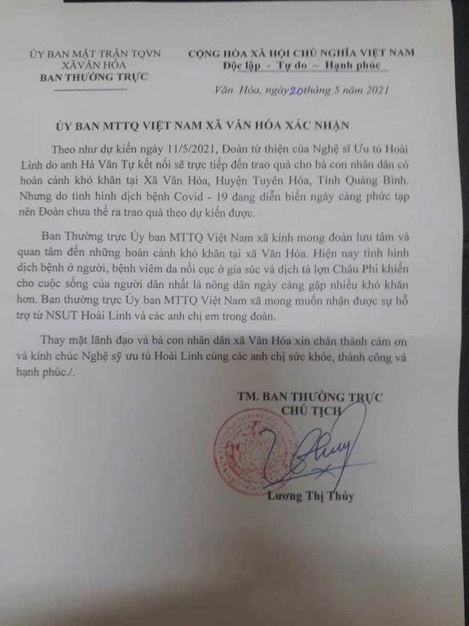 NS Hoài Linh tung giấy tờ từ các địa phương miền Trung, xác nhận loạt hoạt động từ thiện trích từ khoản 13,7 tỷ đồng - Ảnh 5.