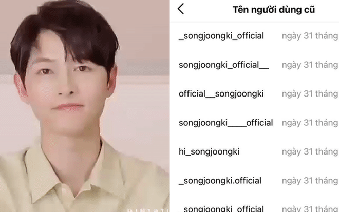 Song Joong Ki ơi, chơi Instagram mà sao khổ thế anh? Đổi tên tới 50 lần ư? - Ảnh 1.