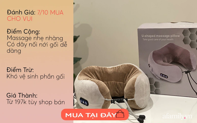 Gối massage chữ U giá 197k: Xoa bóp vai gáy ổn nhưng vẫn có điểm trừ đáng tiếc - Ảnh 7.