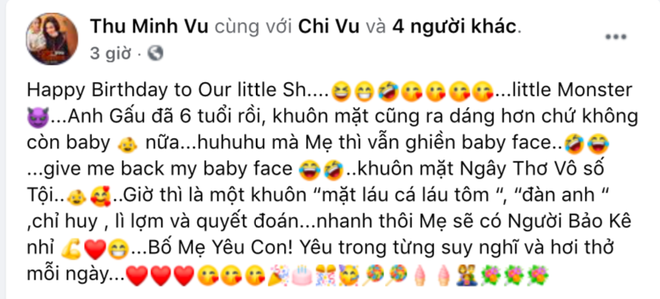 Thu Minh và ông xã ngoại quốc mừng sinh nhật con trai, ai ngờ nhóc tỳ lai mới 6 tuổi mà đã có tính cách đặc biệt thế này! - Ảnh 2.