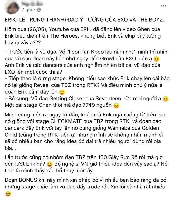 Sân khấu của Erik tại The Heroes bị tố copy vũ đạo hit EXO và cách dàn dựng của show Hàn cùng format? - Ảnh 8.