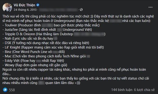 8 năm trước, Rhymastic đánh giá thế nào về LK - Wowy - Binz - JustaTee...? - Ảnh 2.