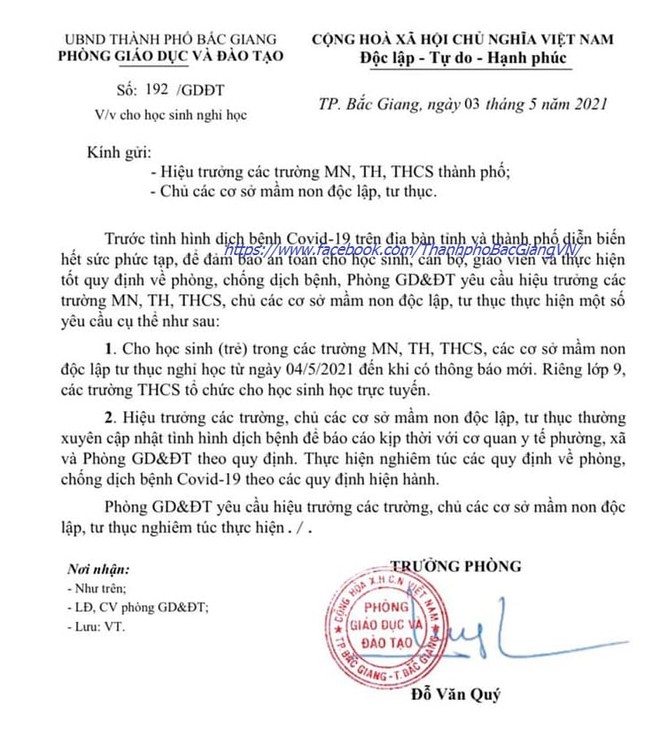 Cập nhật 4/5: 8 tỉnh thành cho học sinh, sinh viên nghỉ học để phòng chống dịch - Ảnh 3. Cập nhật 4/5: 8 tỉnh thành cho học sinh, sinh viên nghỉ học để phòng chống dịch - Ảnh 3.