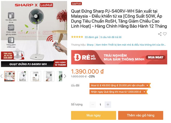 Nhiều quạt đứng chất lượng đang sale 70%: Chỉ từ 149k, tranh thủ sắm ngay để giải nhiệt ngày nóng - Ảnh 11. Nhiều quạt đứng chất lượng đang sale 70%: Chỉ từ 149k, tranh thủ sắm ngay để giải nhiệt ngày nóng - Ảnh 11.