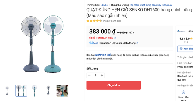Nhiều quạt đứng chất lượng đang sale 70%: Chỉ từ 149k, tranh thủ sắm ngay để giải nhiệt ngày nóng - Ảnh 5. Nhiều quạt đứng chất lượng đang sale 70%: Chỉ từ 149k, tranh thủ sắm ngay để giải nhiệt ngày nóng - Ảnh 5.