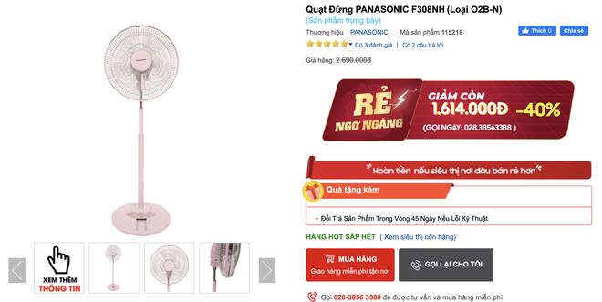 Nhiều quạt đứng chất lượng đang sale 70%: Chỉ từ 149k, tranh thủ sắm ngay để giải nhiệt ngày nóng - Ảnh 15. Nhiều quạt đứng chất lượng đang sale 70%: Chỉ từ 149k, tranh thủ sắm ngay để giải nhiệt ngày nóng - Ảnh 15.