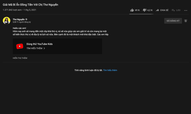 Thơ Nguyễn bất chấp dư luận, kho&aacute; t&iacute;nh năng b&igrave;nh luận tr&ecirc;n YouTube v&agrave; tung video đều như cơm bữa? - Ảnh 2.