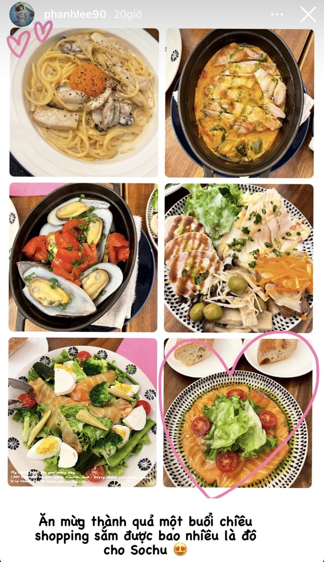 Phanh Lee khoe th&uacute; vui của c&ocirc; d&acirc;u h&agrave;o m&ocirc;n: Shopping ch&aacute;n ch&ecirc; th&igrave; sẽ đi ăn mừng sương sương to&agrave;n m&oacute;n xịn x&ograve; thế n&agrave;y! - Ảnh 1.